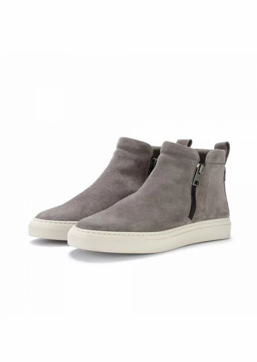 Women MANOVIE TOSCANE Boots | Women'S Ankle Boots Manovie Toscane | Sara Zip Taupe Grey Grigio